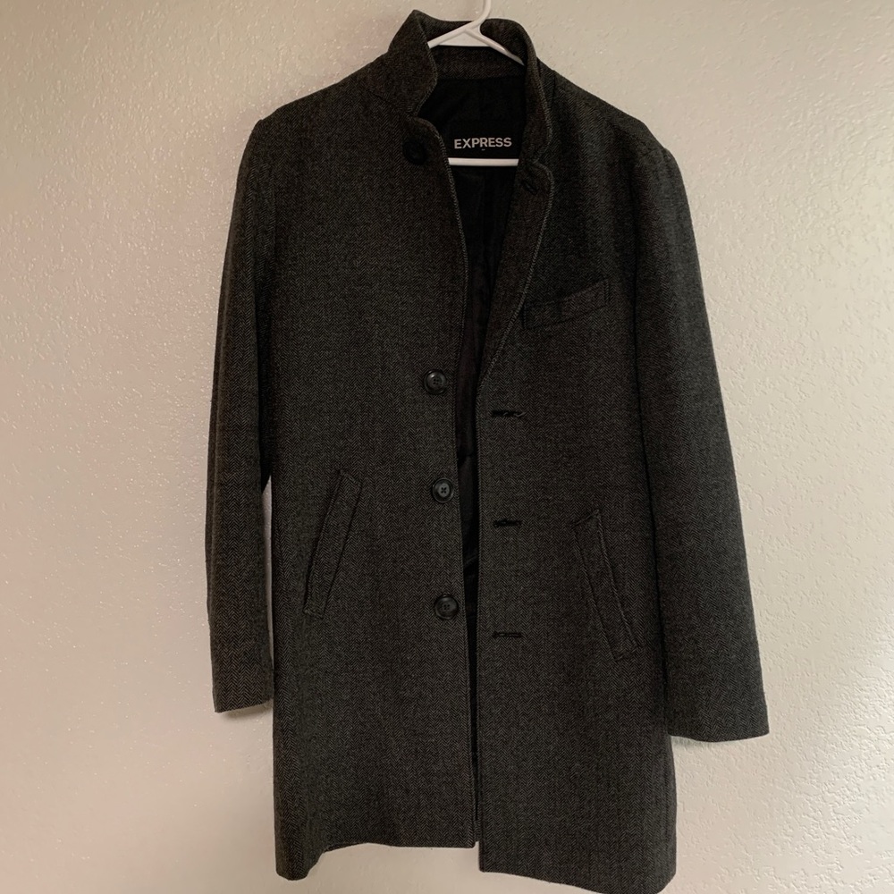 Express XS Grey Peacoat